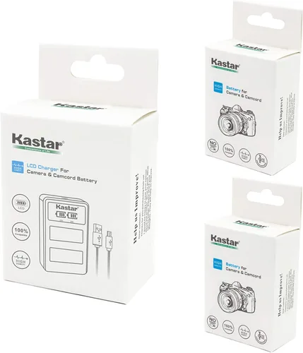 Vista 4 de Kastar Batería x2 + cargador LCD dual para Canon LP-E6, LP-E6N, EOS 5DS R, 5D Mark II, 5D Mark III, Mark IV, 6D, 6D Mark II, 7D, 7DSV, 7D Mark II