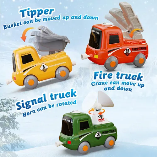 Vista 4 de Hot Bee Juego de tren para niños pequeños con vapor - Tren Choo Choo con luz y sonido, juego de tren eléctrico para niños de 2 a 4, juguetes de tren