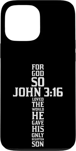 Vista 23 de iPhone 16 Cross John 3:16 Verso Biblia Dios Jesús Fe Cristiano Estuche de regalo