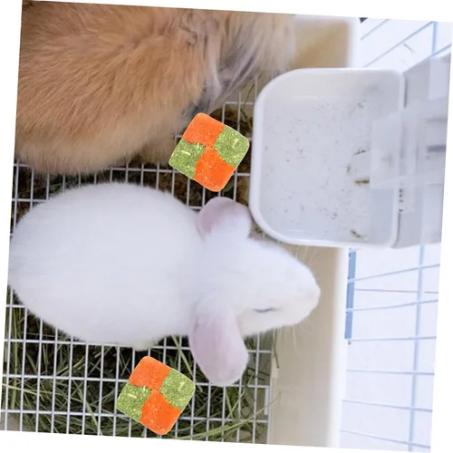 Vista 6 de Juguetes masticables de conejo, bocadillos naturales para golosinas molares saludables para mascotas, juguetes masticables para conejitos de indias