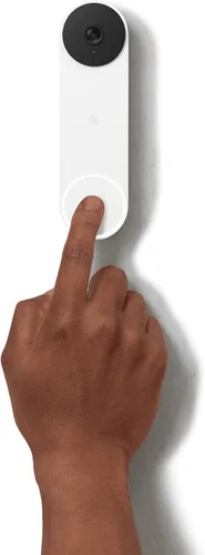 Vista 4 de Google Nest Doorbell (batería) cámara inalámbrica timbre - timbre de video - Nieve