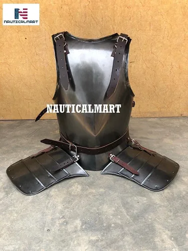 Vista 2 de NauticalMart Armadura de Peascod Caballero Medieval Armadura Ennegrecida