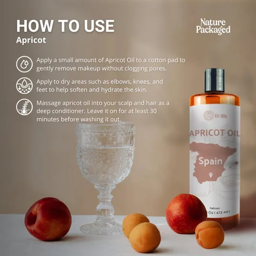 Vista 7 de Aceite de almendra de albaricoque, directo de España y Turquía, aceite portador 100% puro para cabello, cara y piel, aceites portadores prensados