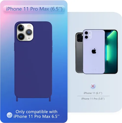 Vista 335 de Funda compatible con iPhone 8 Plus, iPhone 7 Plus/6 Plus/6S Plus con cordón, funda cruzada para iPhone con correa ajustable de silicona para iPhone