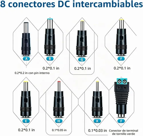 Vista 3 de Fuente de alimentación de 15 V 2 A CC Adaptador de corriente de 30 vatios AC DC 15 V Cable de alimentación 15 voltios 2 amperios de potencia