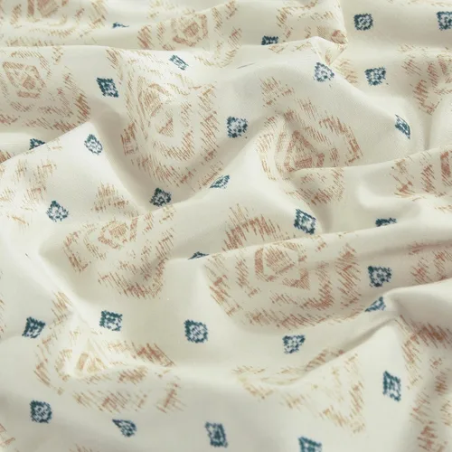 Vista 4 de Chezmoi Collection Juego de sábanas geométricas Lodge de 3 piezas tamaño Twin - Multicolor azul con estampado de diamante, microfibra cepillada