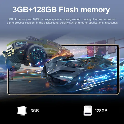 Vista 5 de Teléfono desbloqueado con 3G+128G, teléfono Android 4G LTE Dual Sim, pantalla HD de 6.71 pulgadas, batería 3200mAh, 2MP+8MP, teléfono inteligente