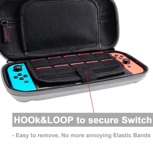 Vista 23 de daydayup Switch Carrying Case Compatible with Nintendo Switch 2, with 24 Games Cartridges Protective Hard Shell Travel Carrying Case Pouch for