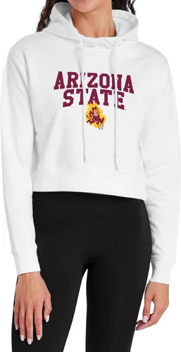 Vista 17 de Campus Lab Sudadera con capucha para mujer universitaria con licencia oficial de la colección Varsity White