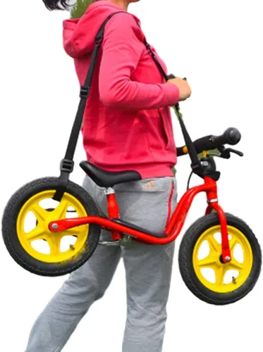 Vista 4 de Correa de transporte de hombro para bicicleta de equilibrio para niños/para llevar la bicicleta de los niños como remolque/correa extensible