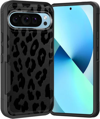 Vista 69 de Funda para Pixel 6A, Híbrida de Doble Capa de Servicio Pesado Resistente a Prueba de Golpes PC Duro + Funda Protectora de Silicona Suave para Google