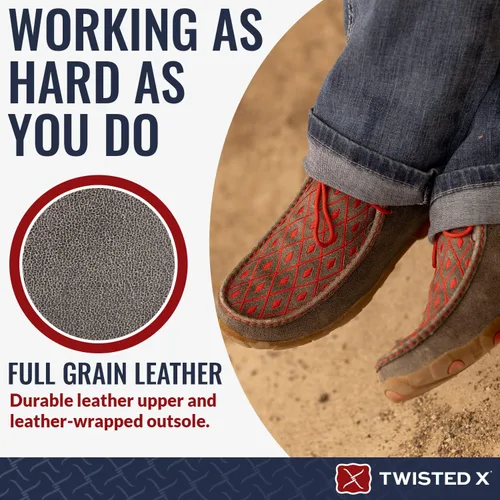 Vista 3 de Twisted X Mocasines para conducir, chukka de trabajo para mujer