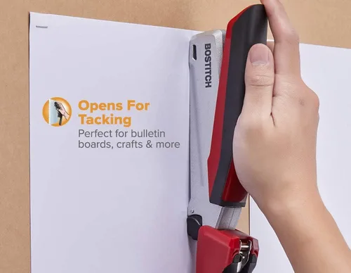 Vista 7 de Grapadora Prodigy de bajo esfuerzo de la marca PaperPro, Rojo
