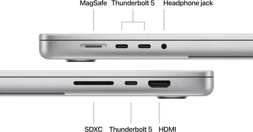 Vista 7 de Apple Laptop MacBook Pro 2024 con M4 Pro, CPU de 14 núcleos, GPU de 20 núcleos: diseñada para Apple Intelligence, pantalla Liquid Retina XDR de 16.2