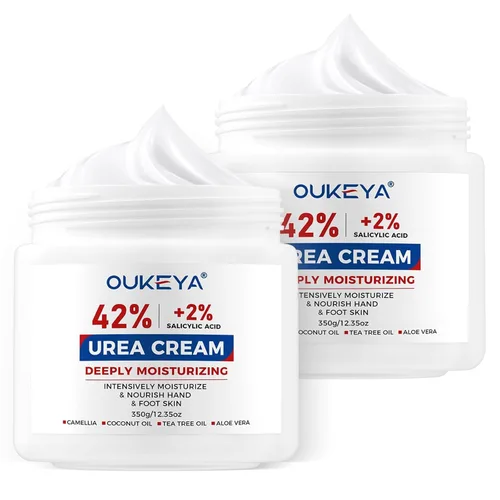 Vista 13 de OUKEYA Crema de urea 42% para secar la piel áspera 5.29 oz, con lima de pie