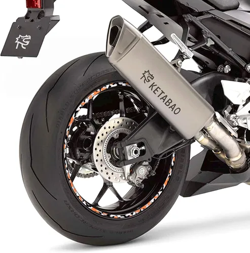 Vista 9 de KETABAO - Adhesivos para llantas (19.2 in), diseño de rayas F01 para Yamaha YZF R6 R1 MT03 MT125 TRACER 700 MT09 FZ25 MT07 MT10 (blanco)