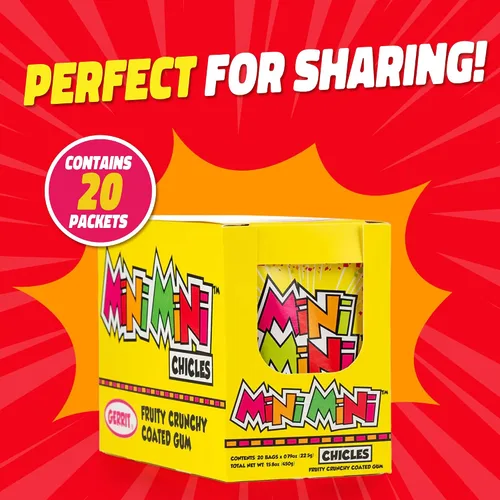 Vista 5 de Gerrit 's Mini Fruit Chicles chicles - Bolsas de 0.79 onzas - Caja de exhibición de 20