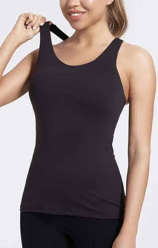 Vista 6 de RUNNING GIRL Sports Bra for Women, Criss-Cross Back Padded Strappy Sports Bras Medium Support Yoga Bra with Removable Cups