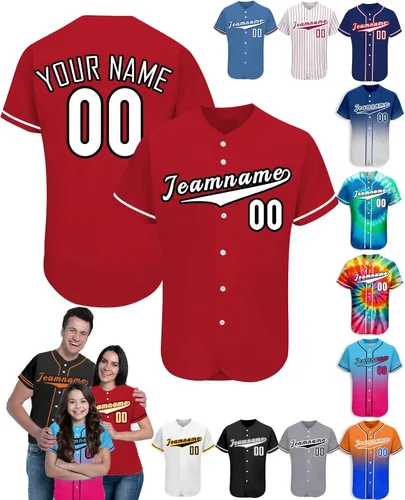 Vista 26 de Camiseta de béisbol personalizada para hombres, mujeres y niños con nombre, número y logotipo, camisetas de sóftbol personalizadas, S-4XL