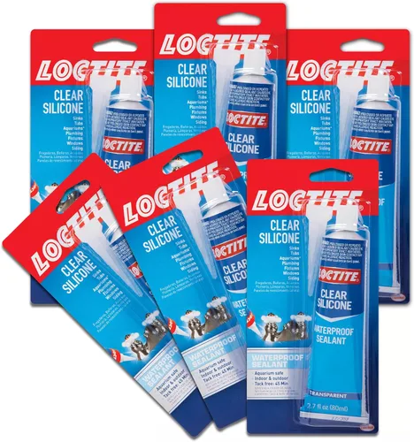 Vista 9 de Sellador de silicón transparente impermeable Loctite, tubo de 2.7 onzas (908570), 908570 3oz