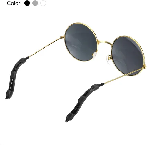 Vista 4 de PATIKIL Puntas de extremo de patillas de lentes, 6 pares de calcetines de oreja, brazos, piernas, medias de oreja, manga de tubo antideslizante