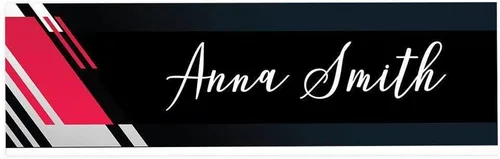 Vista 4 de Andaz Press Placa de nombre para escritorio de oficina, placa de identificación personalizada de acrílico abstracto para el hogar, escritorio