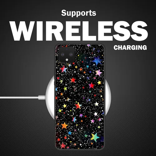 Vista 425 de Funda delgada para Google Pixel 4 XL, funda delgada de silicona de TPU suave a prueba de golpes para Google Pixel 4 XL, astronauta Galaxy