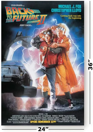 Vista 2 de Regreso al futuro II - Póster de película (estilo regular con créditos) (tamaño: 24" x 36")