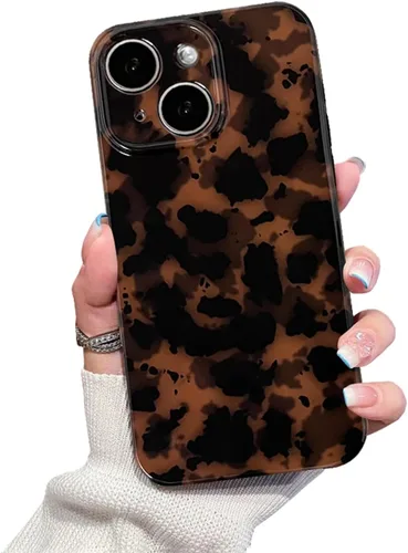 Vista 14 de Bonita funda de teléfono para iPhone 11, estampado de leopardo y guepardo Amber Tortoiseshell Pattern,Full Camera Protective,Slim Shockproof