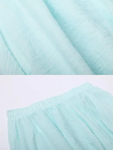 Vista 4 de Vestido largo con falda larga y cintura elástica para mujer