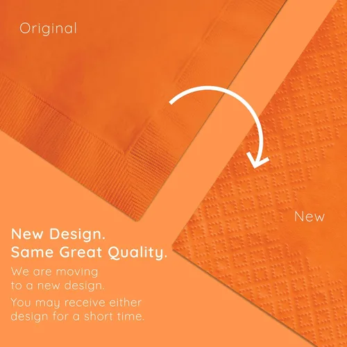 Vista 5 de Creative Converting Servilletas de papel de 3 capas, color naranja Sunkissed, 50
