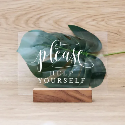 Vista 6 de Letrero de libro de invitados de audio para boda con soporte de madera - 5" x 7" aspecto de cristal transparente, letrero de libro de invitados