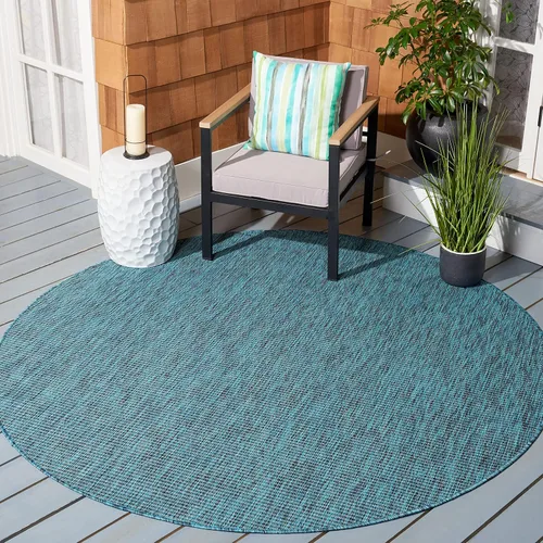 Vista 17 de SAFAVIEH Courtyard Collection - Alfombra de pasillo, 2 pies 2 pulgadas x 9 pies, aguamarina y aguamarina, no desprende pelusa y de fácil cuidado