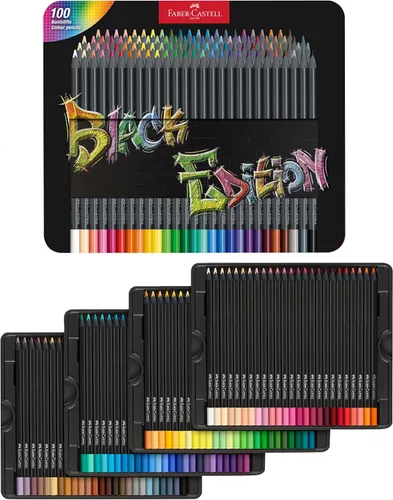 Vista 15 de Lápices de colores Faber-Castell Black Edition Grandes suministros de arte para el regreso a clases Clásicos (12 unidades)