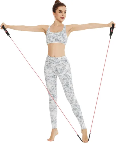 Vista 4 de QUEENIEKE Leggings de yoga de cintura alta con 2 bolsillos para mujeres y niñas, control de abdomen, levantamiento de glúteos, no se transparenta