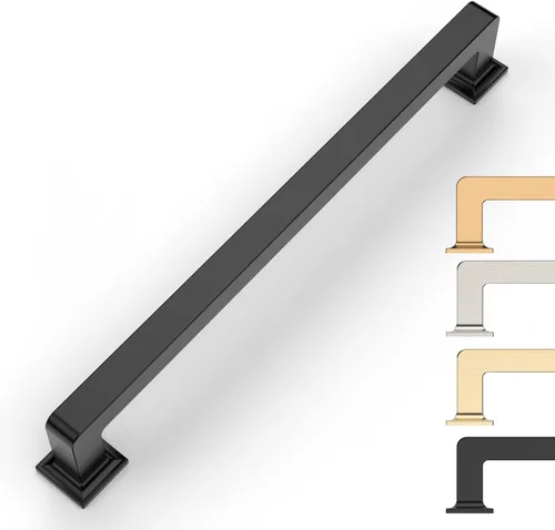 Vista 33 de 9BUILD Paquete de 6 pomos de latón cepillado de 1.2 pulgadas para gabinetes, pomos dorados para cajones, perillas cuadradas para gabinetes