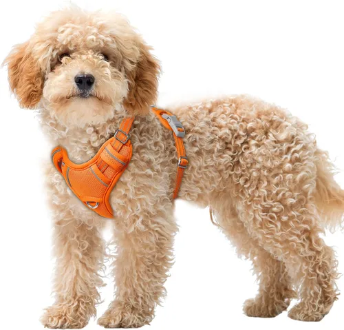 Vista 15 de BARKBAY Arnés para Perro Sin Tirones Talla Grande Arnés Reflectante para Perro con Clip Frontal y Asa de Control Fácil para Caminar Entrenar Correr