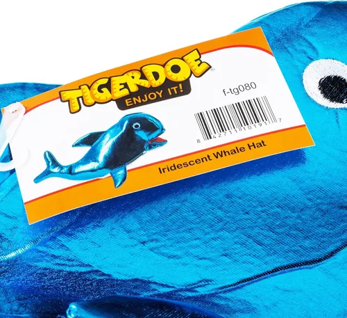 Vista 7 de Sombrero de pez Tigerdoe - Sombrero de ballena - Sombrero de delfín - Sombrero de animal marino - Fiesta del océano - Fiesta del mar