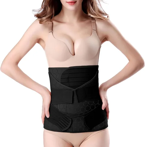 Vista 7 de Banda para el vientre posparto 3 en 1, envoltura de recuperación posparto, soporte posparto, faja para después del parto, fajas adelgazantes, faja