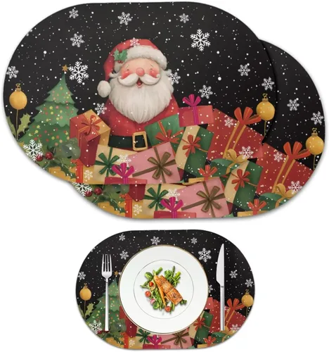 Vista 21 de Buteterfly - Juego de 2 manteles individuales con diseño ovalado, impermeables, lavables, resistentes al calor, decoración del hogar, cocina