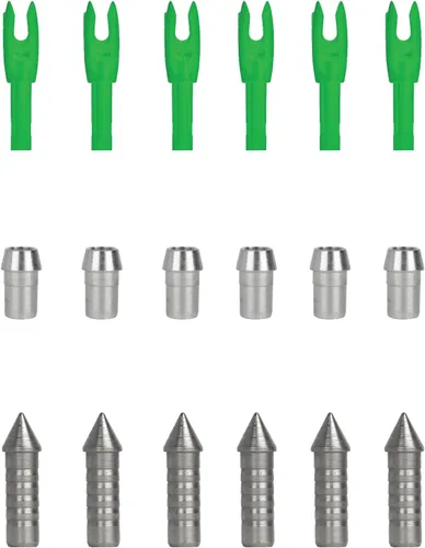 Vista 4 de Easton Genesis XX75 Aluminum Arrows with Diamond Vanes, 6 Pack Negro