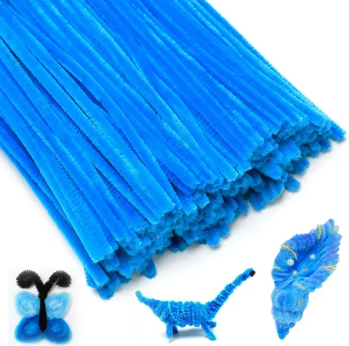 Vista 21 de IOOLEEM Limpiadores de tubería negros, tallos de chenilla para manualidades DIY y decoraciones de fiesta, suministros para arte y manualidades.