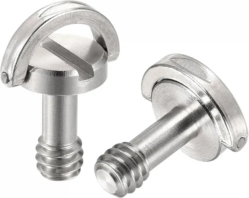 Vista 8 de uxcell Tornillo de trípode para cámara, adaptadores de tornillo de montaje macho de 1/4 pulgadas, ranurados de 0.79 pulgadas de longitud