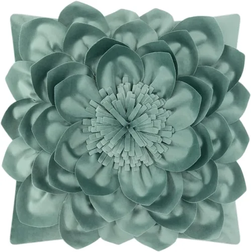 Vista 18 de OiseauVoler Fundas de almohada decorativas con flores 3D de 18 x 18 Verde manzana