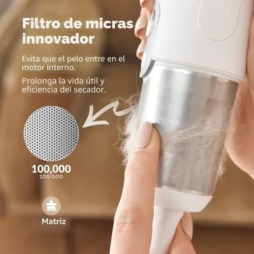 Vista 5 de Secador de pelo manual para perros Jellyfish - 0.55kg ligero, 2 velocidades, 4 temperaturas, secador de alta velocidad portátil para viajes y hogar
