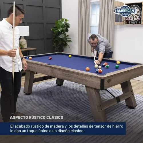 Vista 6 de American Legend Billiard Table with Rustic Wood Finish