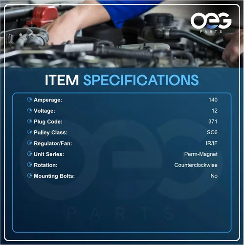 Vista 3 de Piezas de OEG nuevo alternador compatible con Volvo 2001-2006 S40 S60 S80 V40 V70 XC70 XC90 2.4L 2.5L 36050262, 3803645, 8602343, 8602629, 86029