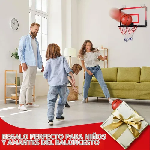 Vista 7 de Sosation 2 piezas Mini aro de baloncesto con 4 balones de baloncesto, gancho adhesivo, bomba, aro de baloncesto para interiores sin perforación