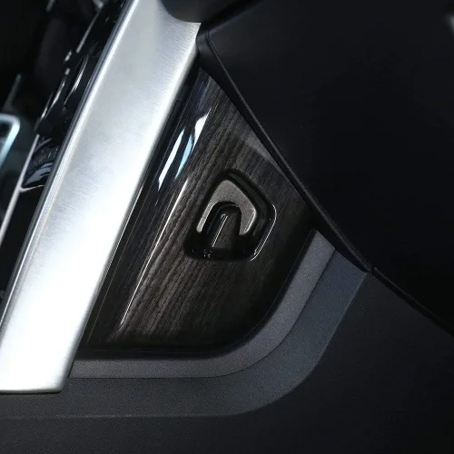 Vista 5 de YIWANG Cubierta de panel de decoración de consola central de automóvil de carbono ABS, 2 piezas para Land Rover Discovery Sport 2015-2017