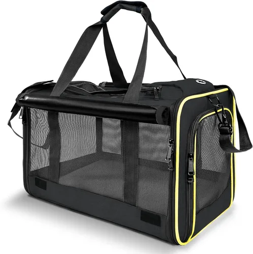 Vista 11 de GAPZER Transportador de mascotas para gatos grandes, bolsa de viaje de animales de lados suaves para gatos medianos de hasta 20 libras, lavable
